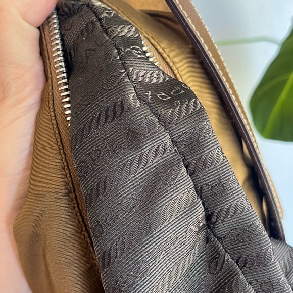 Prada Tessuto Sirio Brown Pochette small Nylon Shoulder bag - Picture 14 of 16